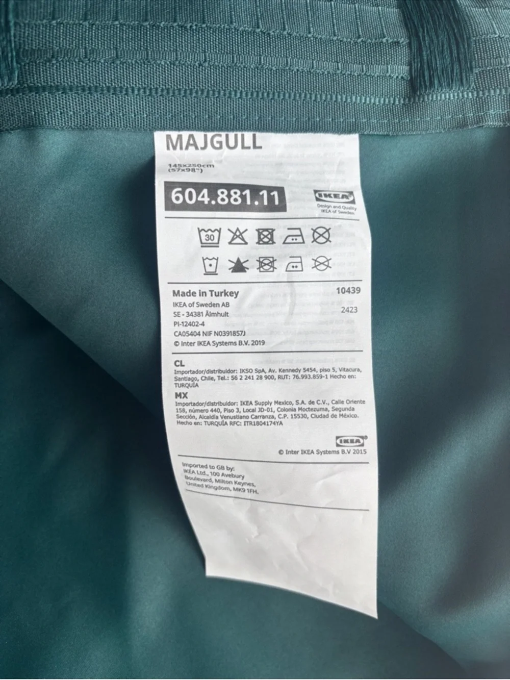 IKEA Majgull Blackout Curtains 98”